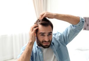 Image of a young man experiencing hair loss