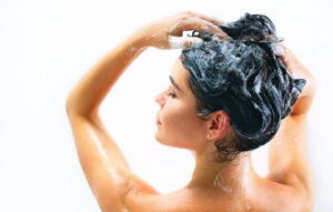 Image of a woman washing her hair